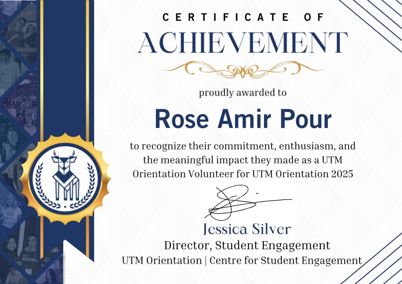 Orientation Volunteering Achievement